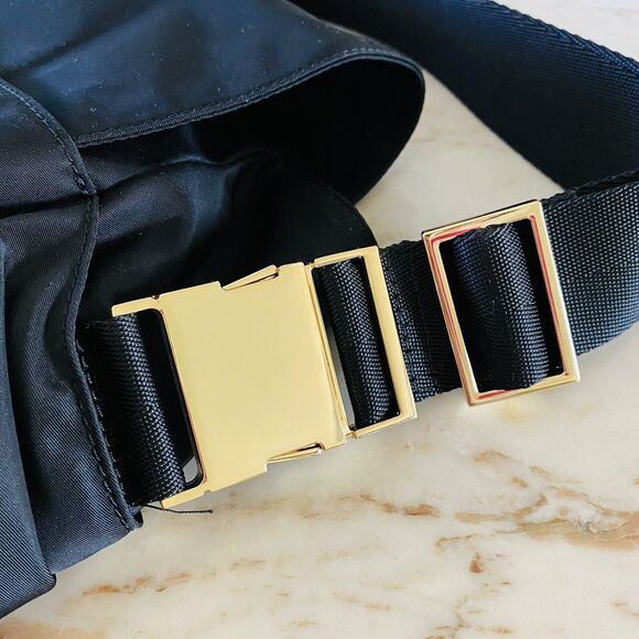 TORY BURCH Solid Black Nylon Large Messenger Bag - Picture 7 of 10